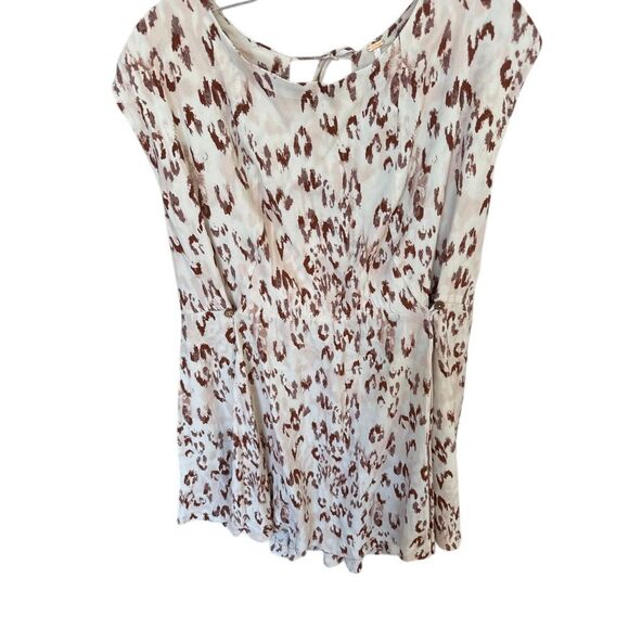 Free People Womens Fake Leopard Love‎ Sleeveless Open Back Mini Dress Size XS - Picture 7 of 7